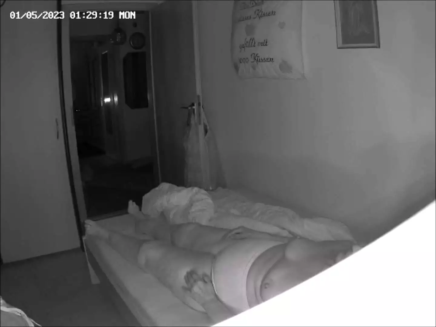In bedroom observed with underpants