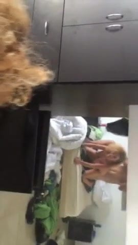 Israei curly blond mirror fuck