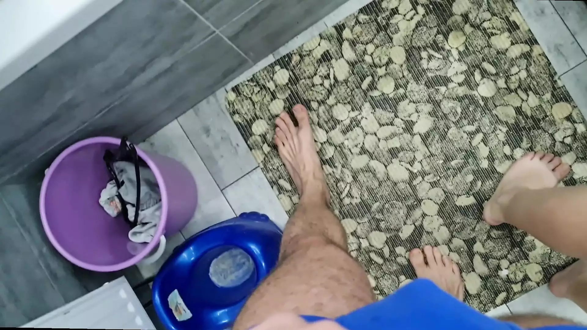 I Came To My Stepmom's Bathroom, I Flashed My Cock Near Her And Started JerkOff, And She Pretended That Nothing Happened