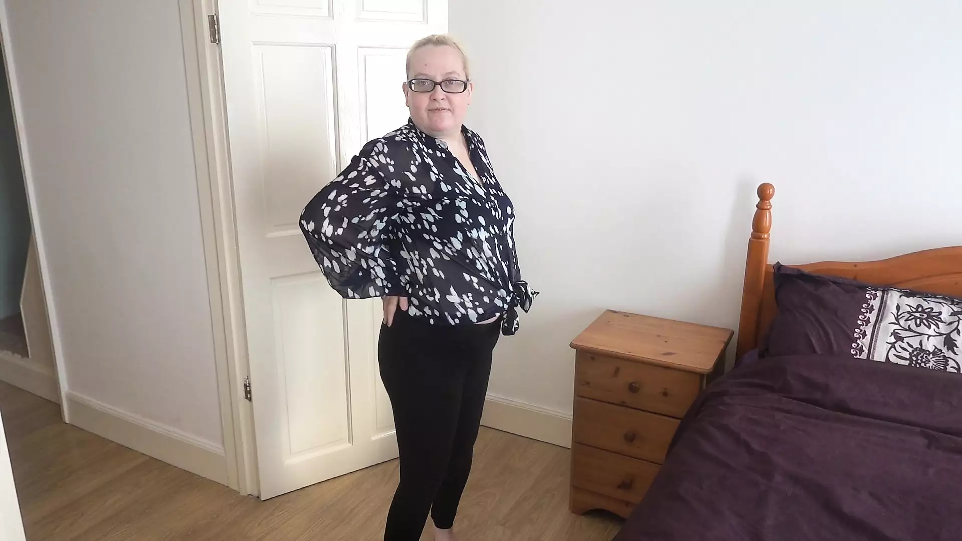Wife strips naked