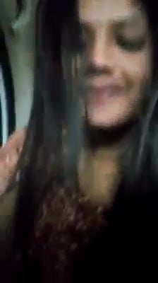 Indian blowjob cum on car