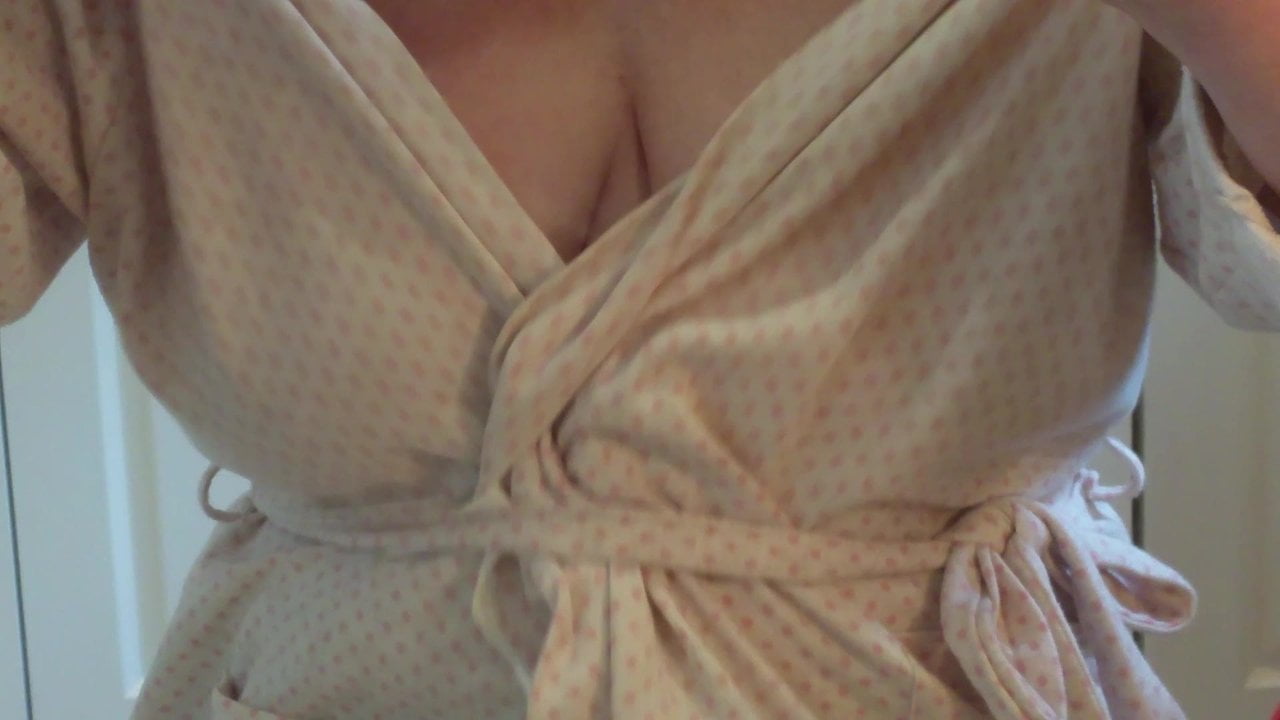 Massaging my wife's big tits