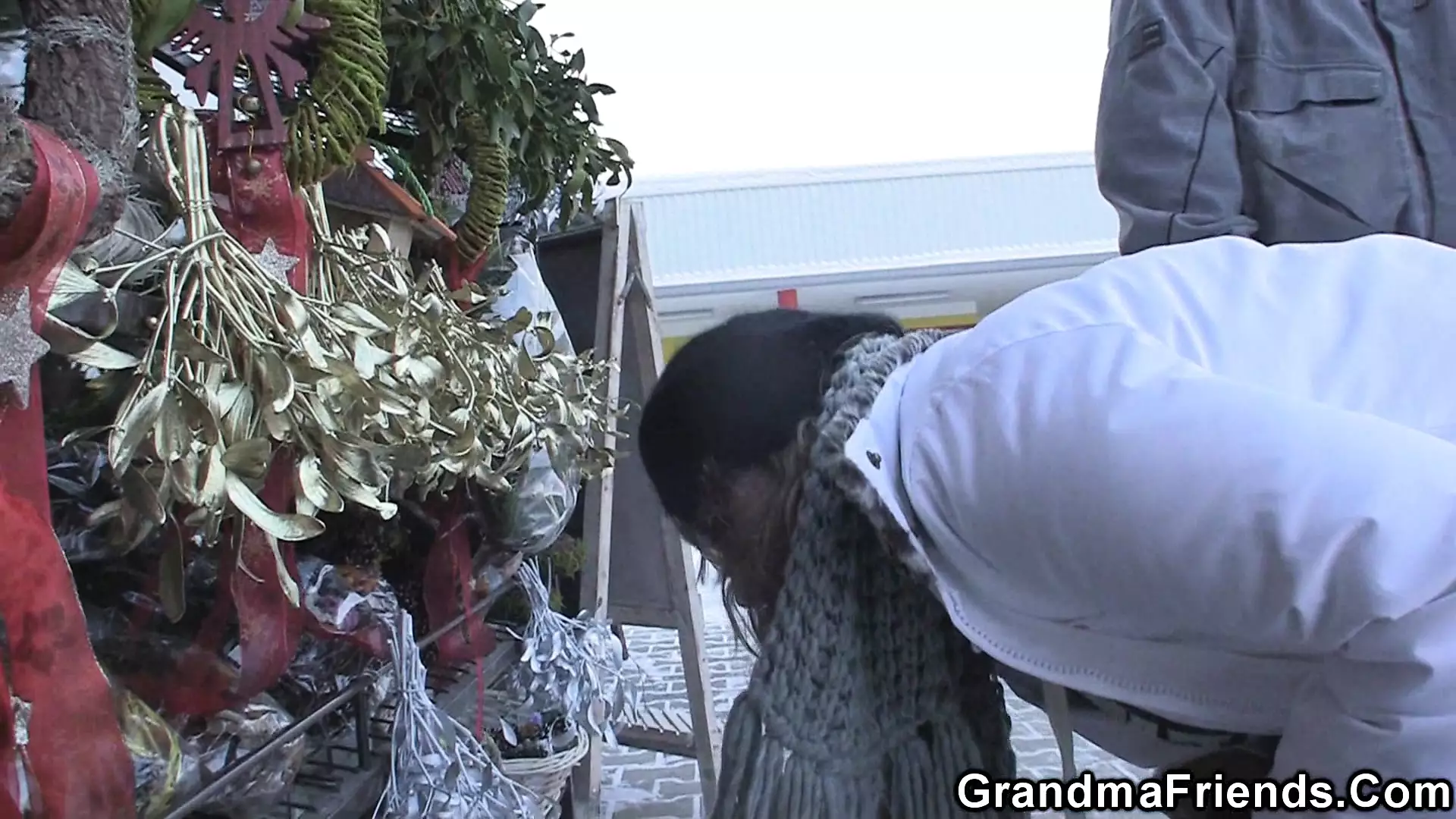 Two guys pick up and fuck sexy old mature