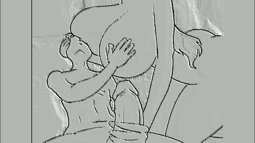 Mature mom and her boy cum in her mouth animation