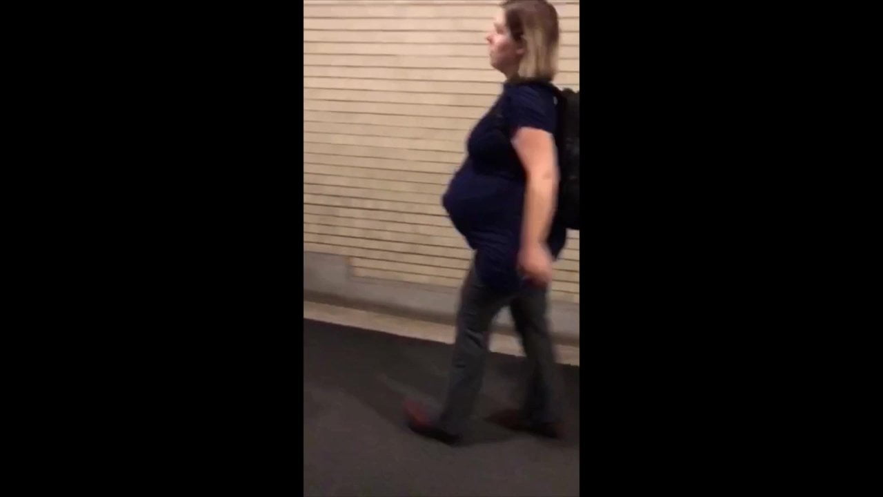 Sexy Preggo at Train Station