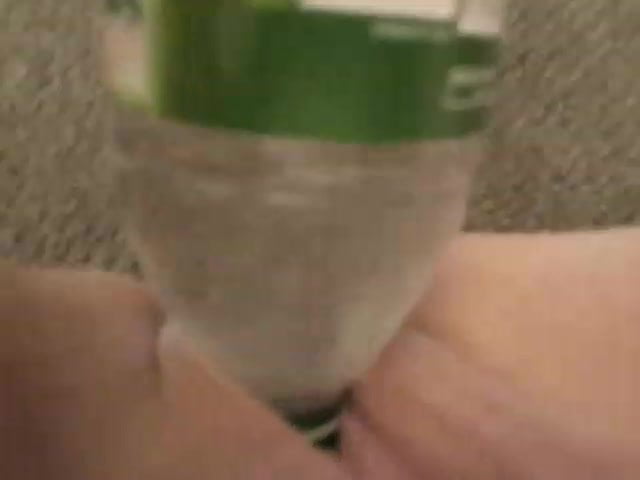 Masturbate with soda bottle