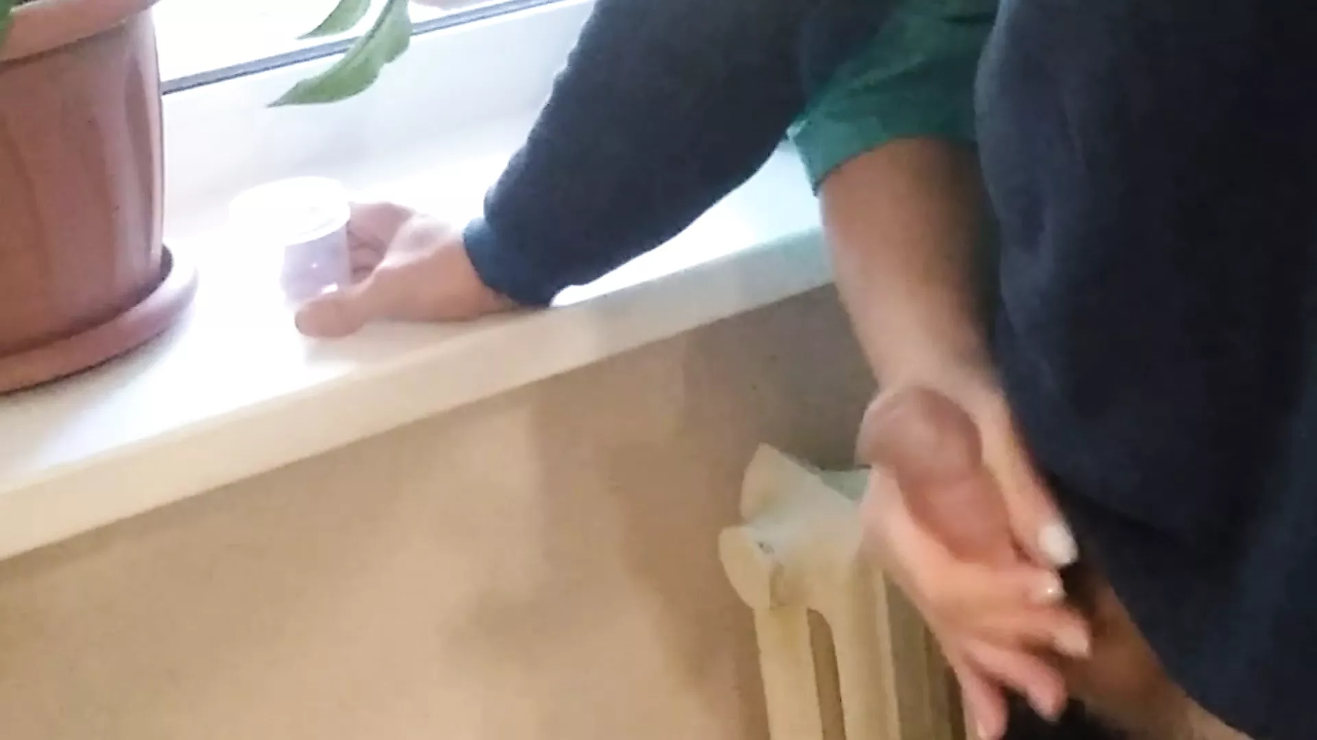 the nurse jerks off my cock and I end up shooting into a jar for tests #2
