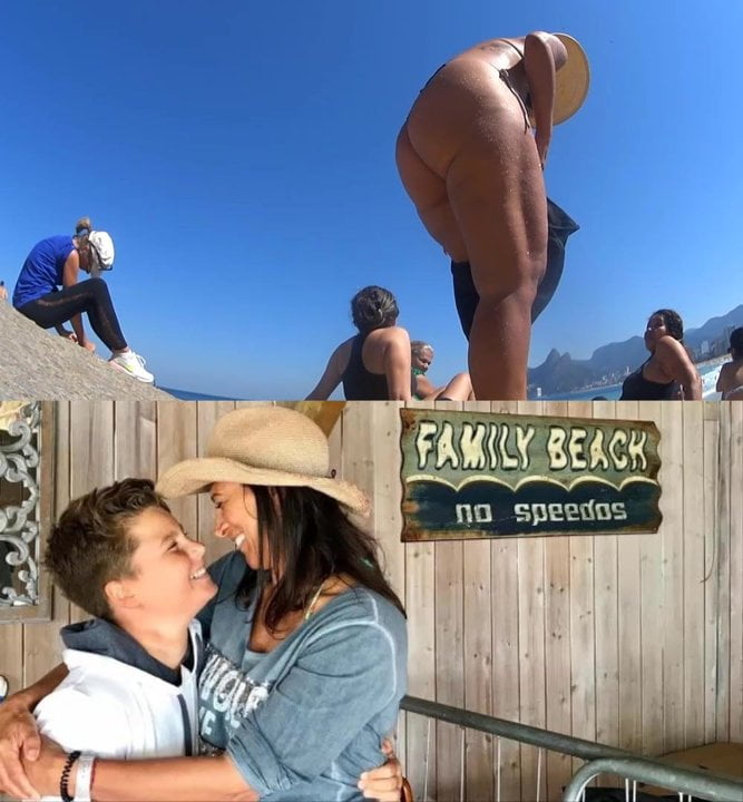 Step Mom in the beach