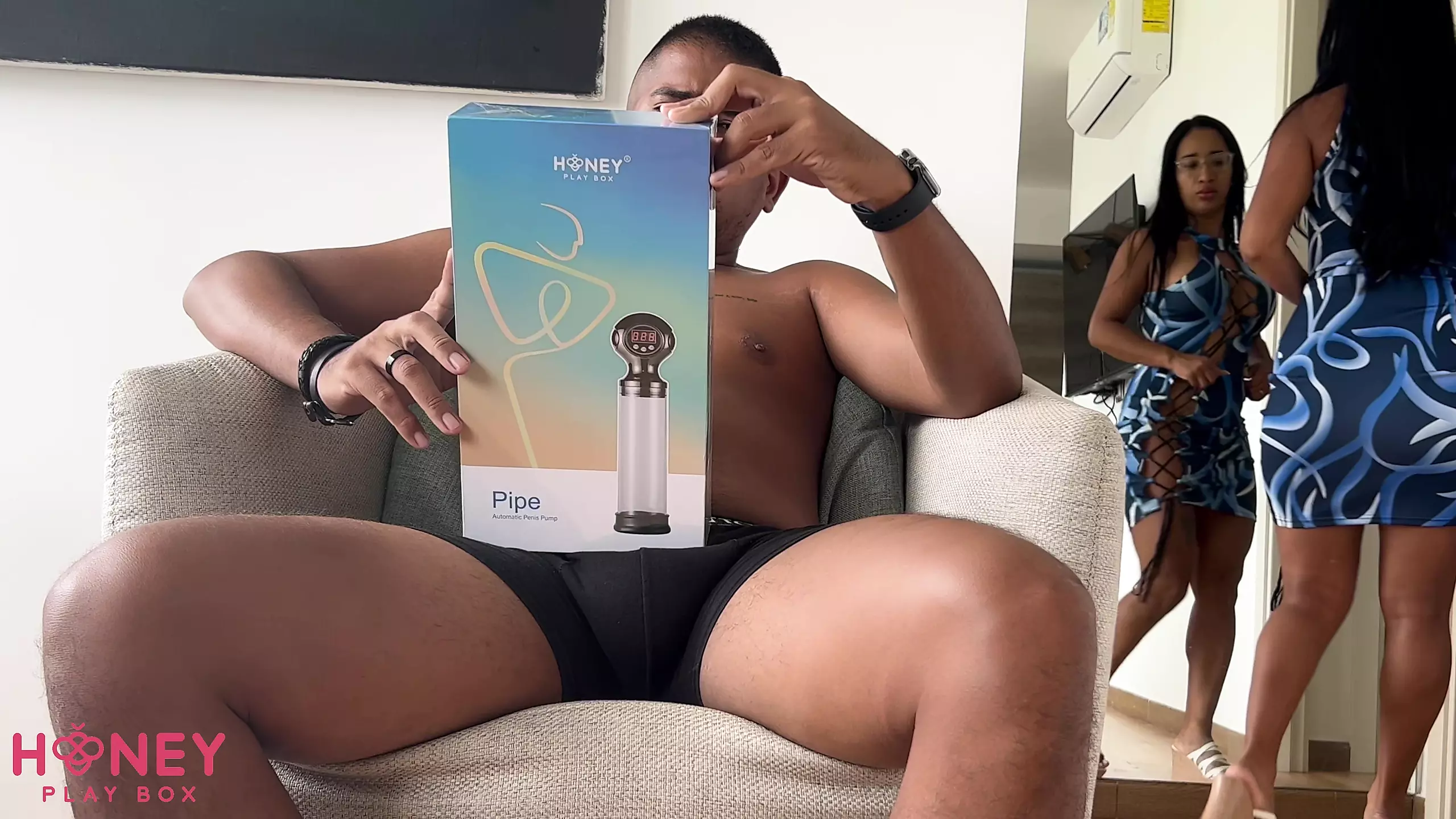 Stepmom gives me an automatic penis pump.