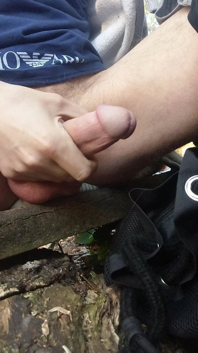 Bitch suck my cock in the woods
