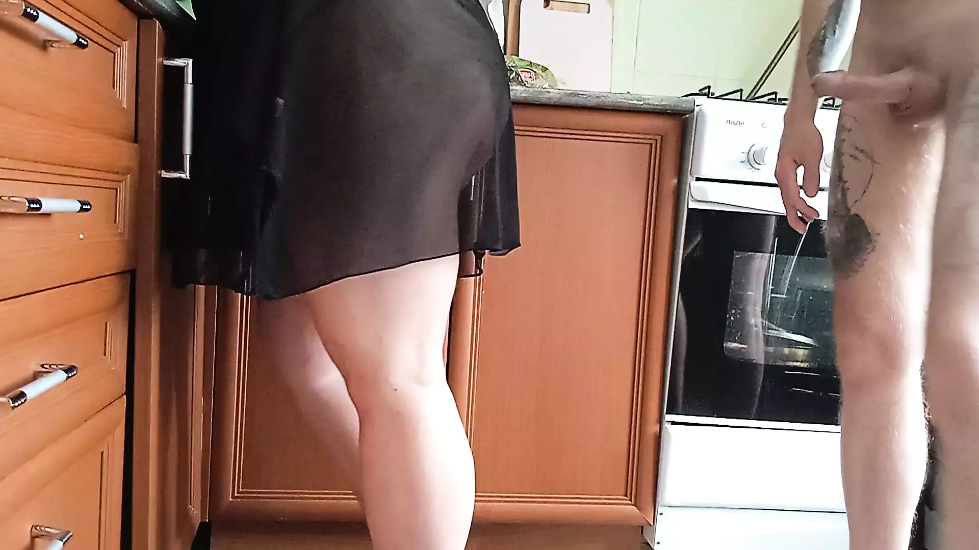 stepmom got my dick in her pussy in the kitchen