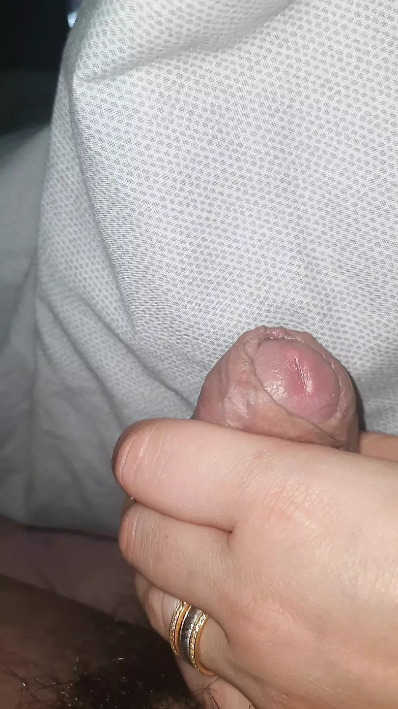 Step mom with sexy nails give step son a handjob treat on his birthday