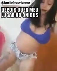 Gravida gostosa dancando funk