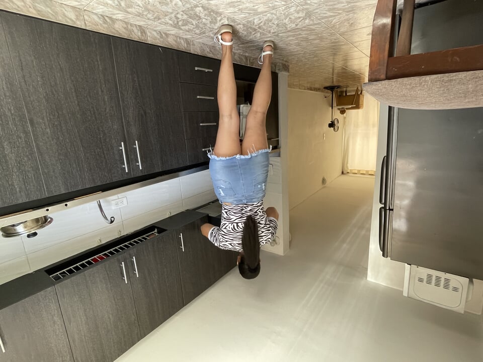 Natalia was very shy the first few days when she came to clean my apartment