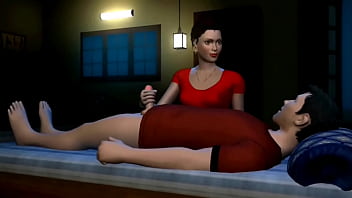 Hot sexy stepmom share bed with stepson romantic sex