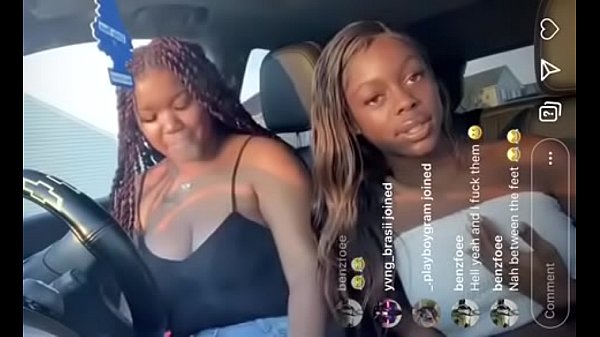Tricked Ebony into showing her pretty ass feet on IG live