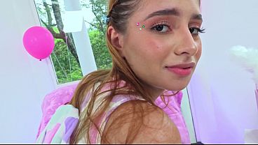 little and innocent Latina gets fucked hard anal. DAP. piss. cum in the mouth