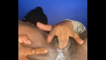 creamy ebony masturbation