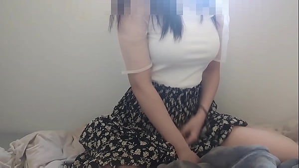 I couldn't stop feeling horny after I got home, so I masturbated on the blanket... Big tits Japanese Pervert Masochist