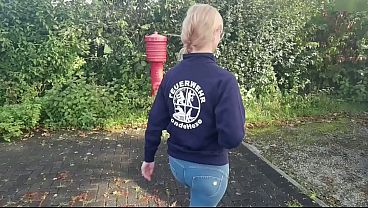 Blonde Witch - Firefighter Intern PUBLIC Creampie BONUS CREAMPIE