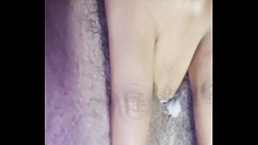 Solo Sexy Young Ebony Fingering - Creamy Pussy Happy Ending (Alliyah Alecia)